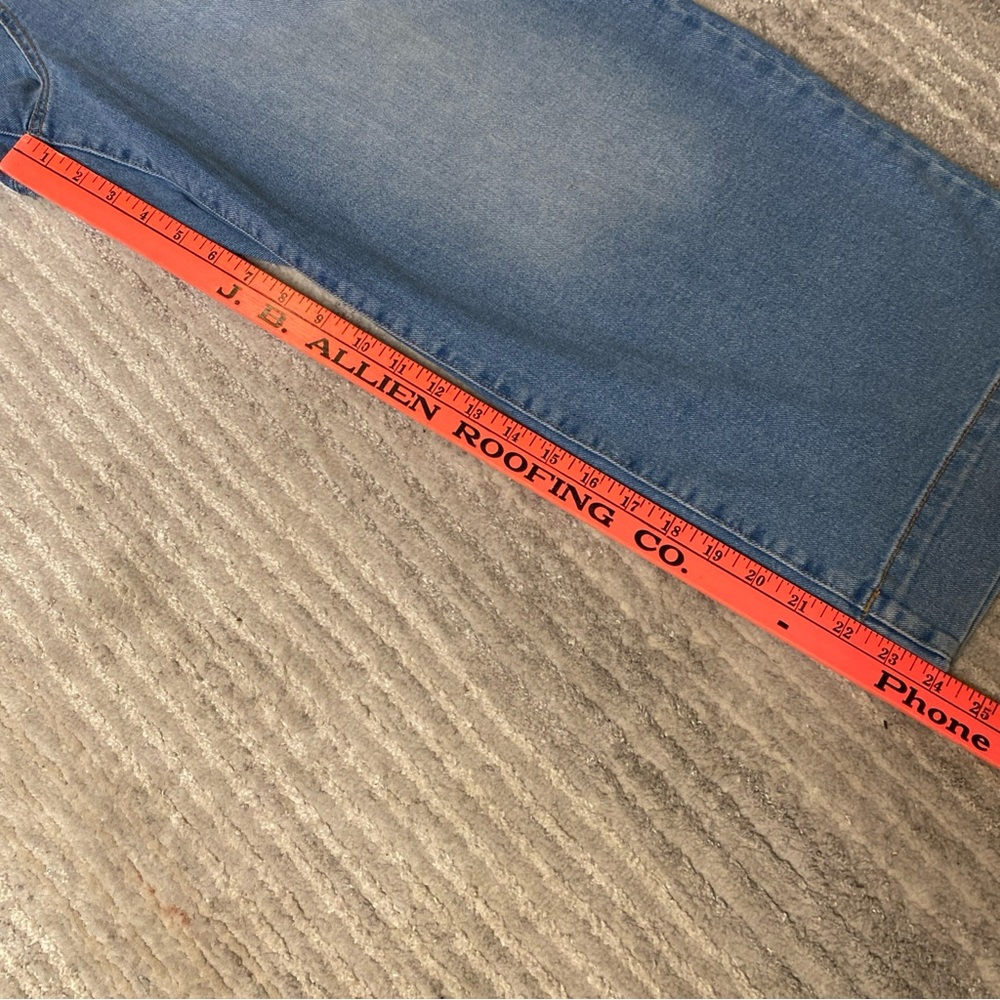 Style & Co High Rise Wide Crop Jeans Size 14 Blue Denim - Picture 7 of 11